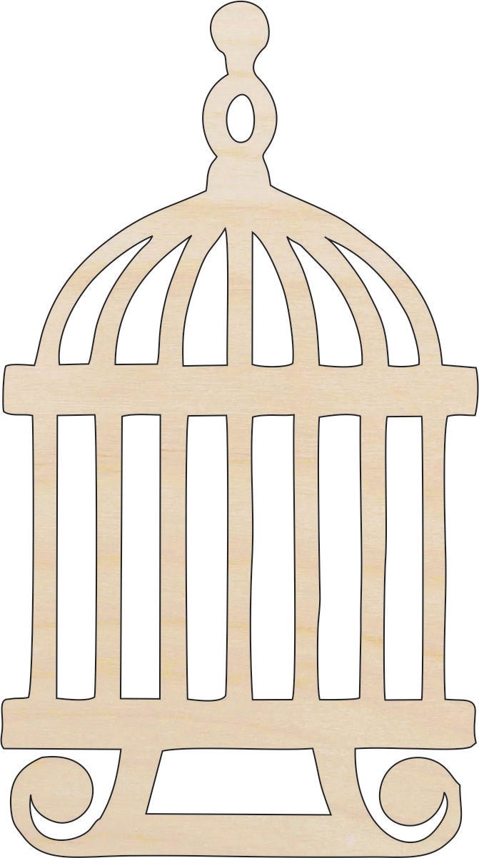 Birdcage Wood Craft Shape - Laser Cut Baltic Birch Unfinished DIY Wood Art Supplies CAG11 - The Wood Shape Store