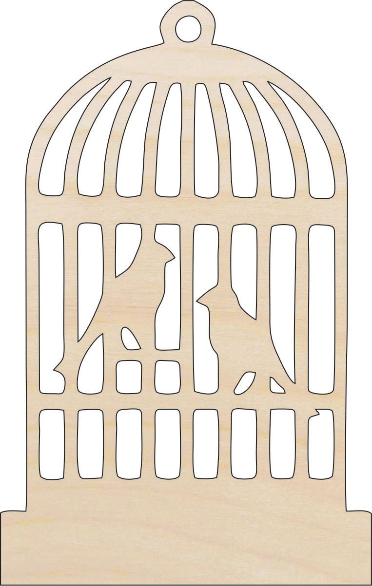 Birdcage Wood Craft Shape - Laser Cut Baltic Birch Unfinished DIY Wood Art Supplies CAG14 - The Wood Shape Store
