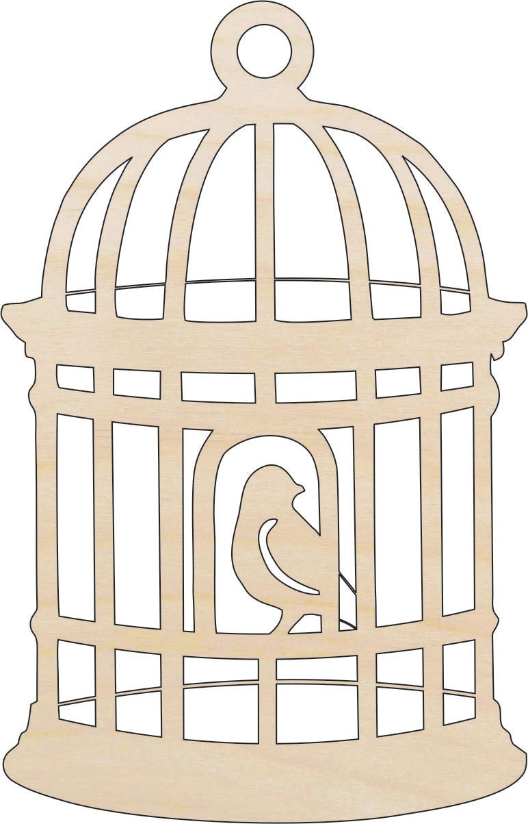 Birdcage Wood Craft Shape - Laser Cut Baltic Birch Unfinished DIY Wood Art Supplies CAG2 - The Wood Shape Store