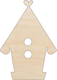 Birdhouse Wood Craft Shape - Laser Cut Baltic Birch Unfinished DIY Wood Art Supplies CAG9 - The Wood Shape Store