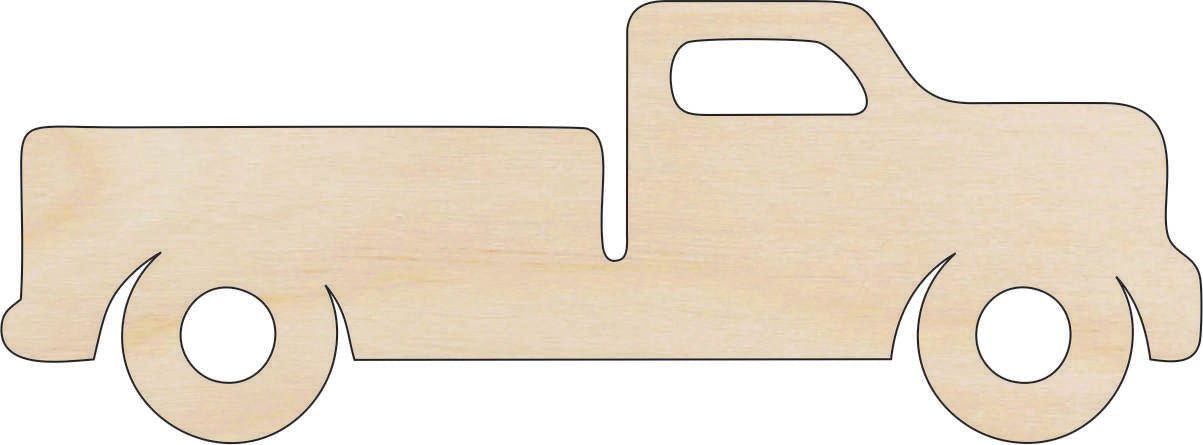 Truck Wood Craft Shape - Laser Cut Baltic Birch Unfinished DIY Wood Art Supplies CAR107 - The Wood Shape Store