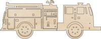 Firetruck Wood Craft Shape - Laser Cut Baltic Birch Unfinished DIY Wood Art Supplies CAR110 - The Wood Shape Store