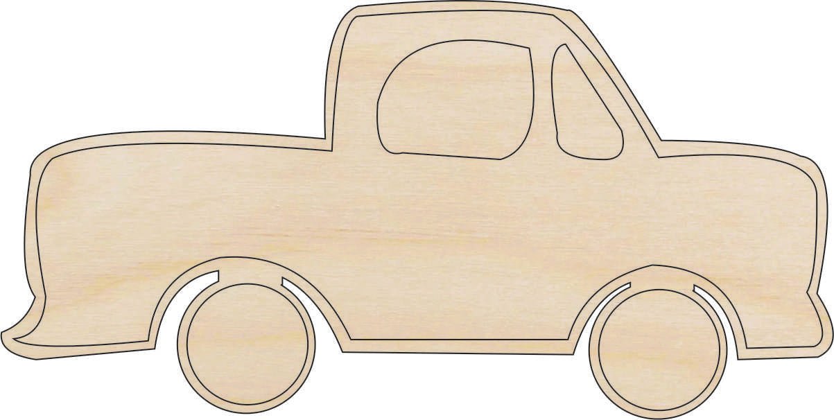 Truck Wood Craft Shape - Laser Cut Baltic Birch Unfinished DIY Wood Art Supplies CAR113 - The Wood Shape Store