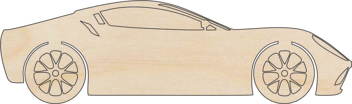 Car Wood Craft Shape - Laser Cut Baltic Birch Unfinished DIY Wood Art Supplies CAR117 - The Wood Shape Store