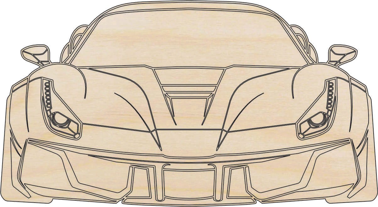 Car Wood Craft Shape - Laser Cut Baltic Birch Unfinished DIY Wood Art Supplies CAR125 - The Wood Shape Store