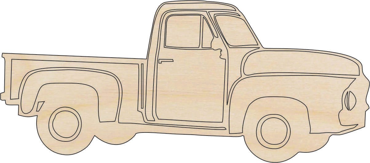 Truck Wood Craft Shape - Laser Cut Baltic Birch Unfinished DIY Wood Art Supplies CAR139 - The Wood Shape Store