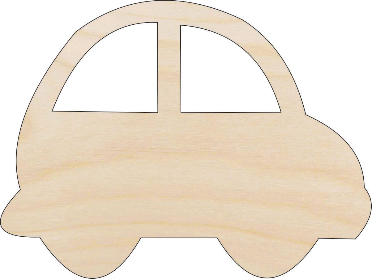 Car Wood Craft Shape - Laser Cut Baltic Birch Unfinished DIY Wood Art Supplies CAR142 - The Wood Shape Store
