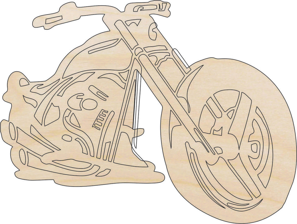 Motorcycle - Laser Cut Out Unfinished Wood Craft Shape CAR15