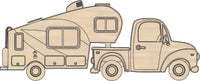 Camper Wood Craft Shape - Laser Cut Baltic Birch Unfinished DIY Wood Art Supplies CAR129 - The Wood Shape Store