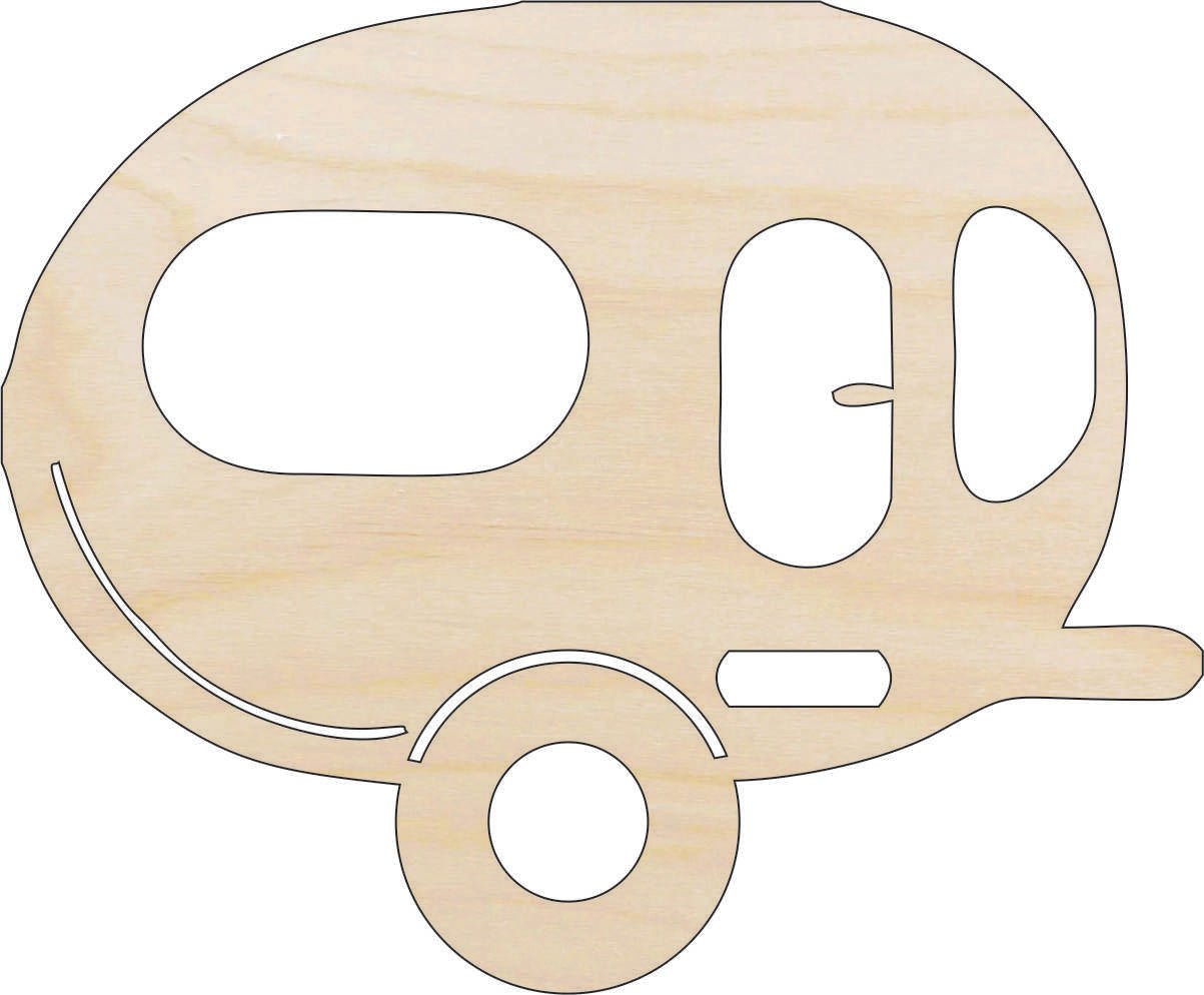 Camper Wood Craft Shape - Laser Cut Baltic Birch Unfinished DIY Wood Art Supplies CAR1 - The Wood Shape Store