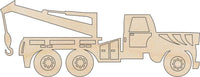 Tow Truck Wood Craft Shape - Laser Cut Baltic Birch Unfinished DIY Wood Art Supplies CAR27 - The Wood Shape Store