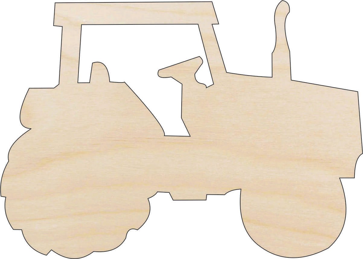 Tractor Wood Craft Shape - Laser Cut Baltic Birch Unfinished DIY Wood Art Supplies CAR28 - The Wood Shape Store