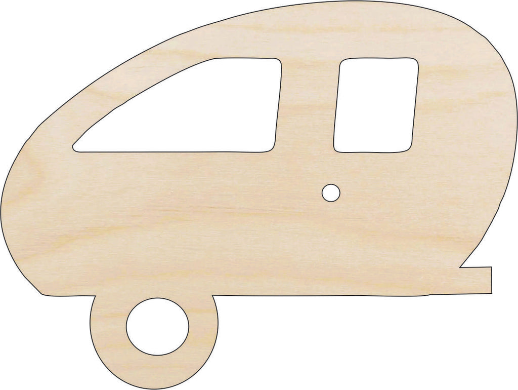 Car Camper - Laser Cut Out Unfinished Wood Craft Shape CAR4