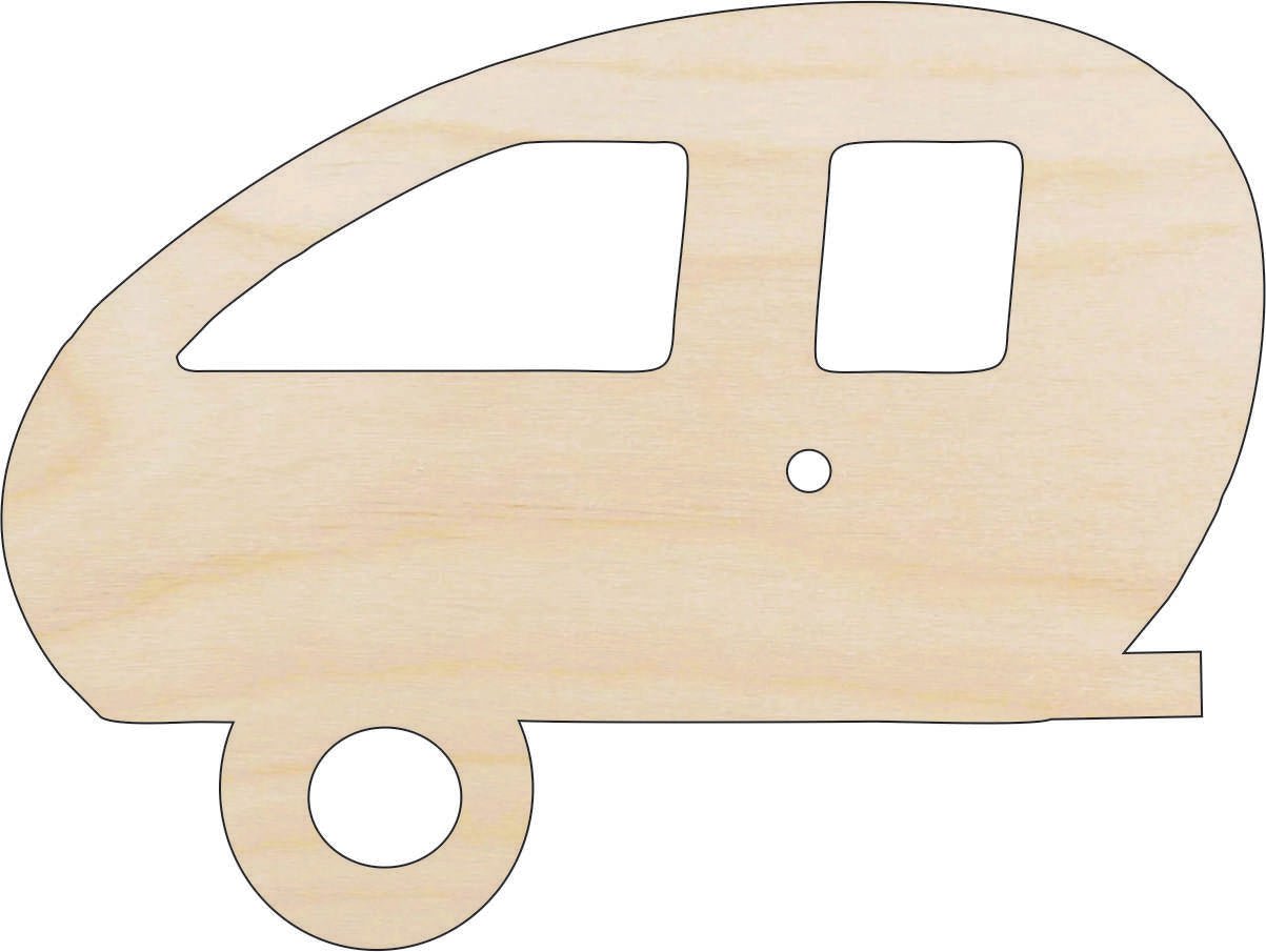 Camper Wood Craft Shape - Laser Cut Baltic Birch Unfinished DIY Wood Art Supplies CAR4 - The Wood Shape Store