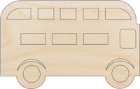 Bus Wood Craft Shape - Laser Cut Baltic Birch Unfinished DIY Wood Art Supplies CAR67 - The Wood Shape Store