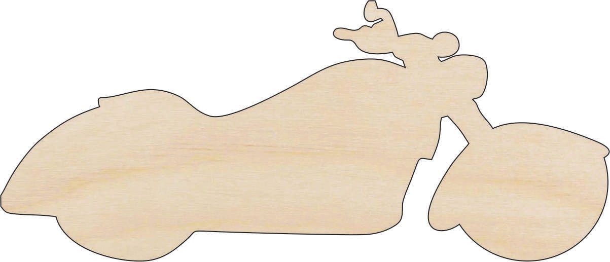 Motorcycle Wood Craft Shape - Laser Cut Baltic Birch Unfinished DIY Wood Art Supplies CAR68 - The Wood Shape Store