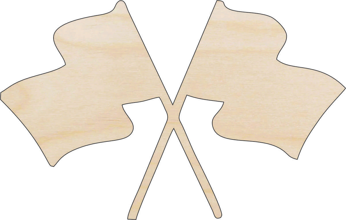 Flag - Laser Cut Out Unfinished Wood Craft Shape CAR69 Flag - Laser Cut Out Unfinished Wood Craft Shape CAR69