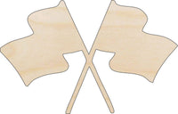 Flag Wood Craft Shape - Laser Cut Baltic Birch Unfinished DIY Wood Art Supplies CAR69 - The Wood Shape Store