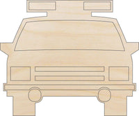 Police Car Wood Craft Shape - Laser Cut Baltic Birch Unfinished DIY Wood Art Supplies CAR6 - The Wood Shape Store