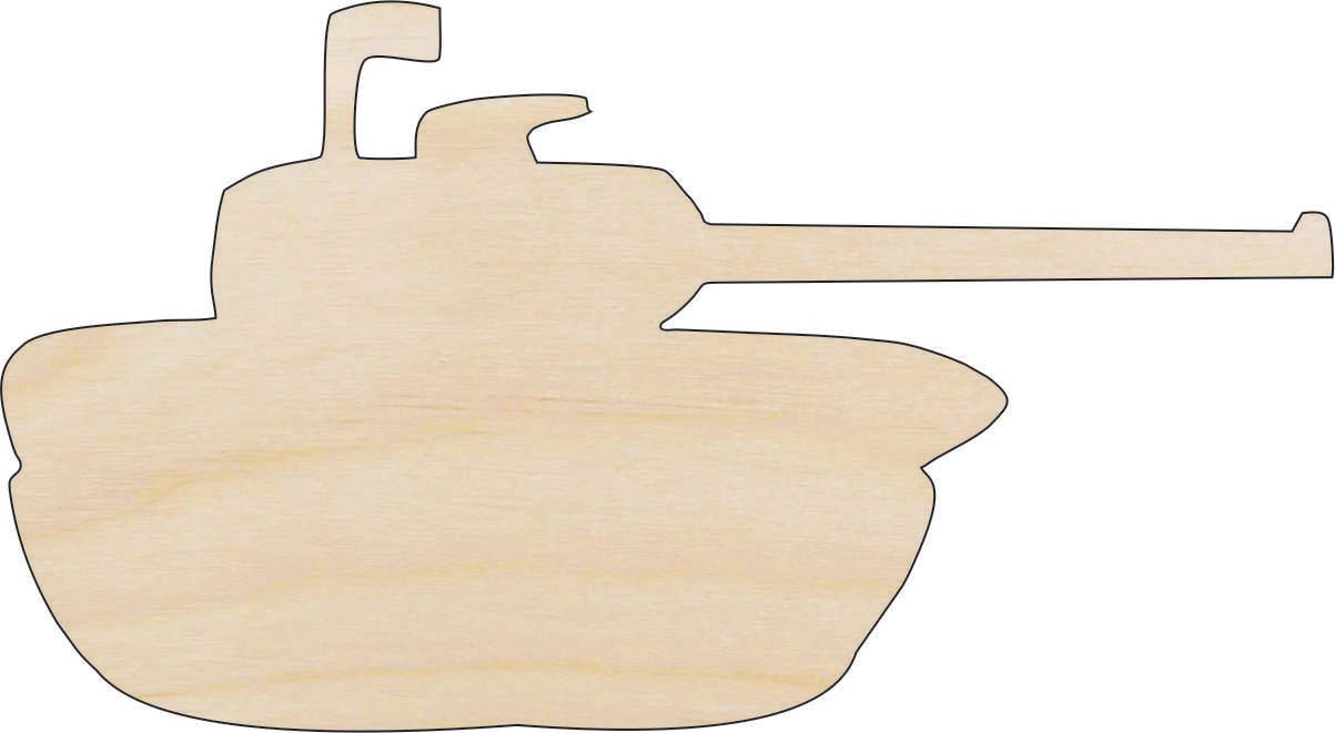 Military Tank Wood Craft Shape - Laser Cut Baltic Birch Unfinished DIY Wood Art Supplies CAR73 - The Wood Shape Store