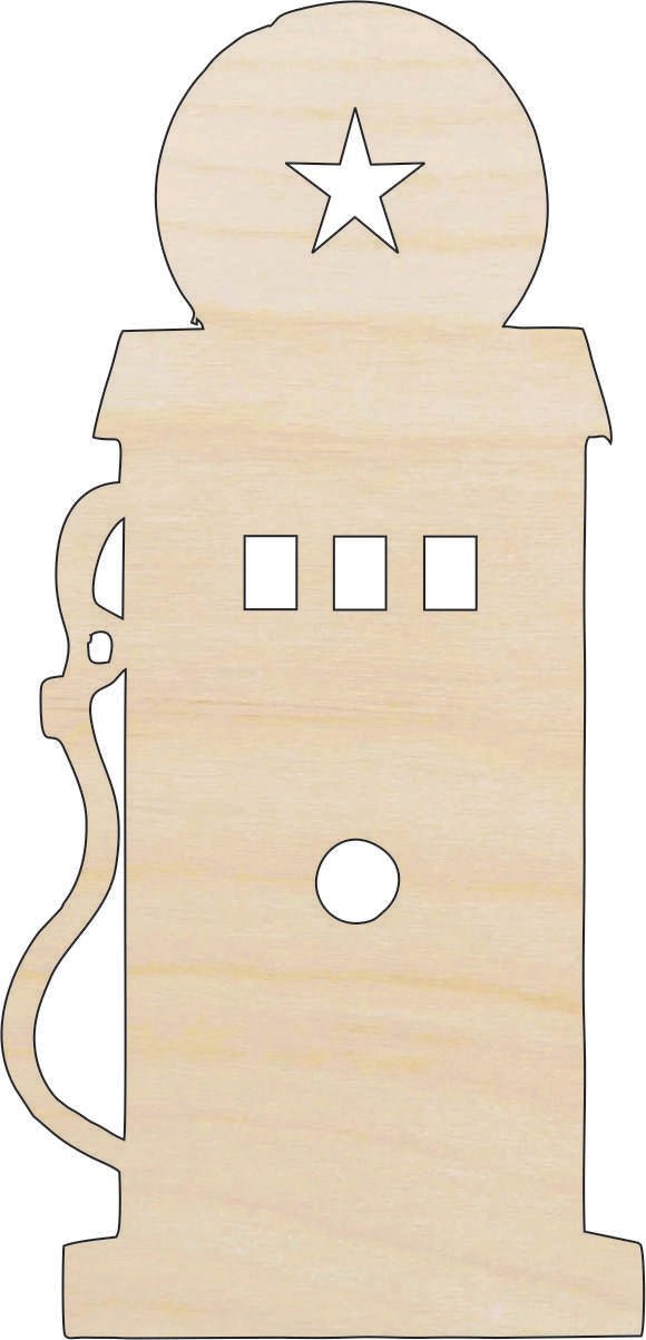 Gas Pump Wood Craft Shape - Laser Cut Baltic Birch Unfinished DIY Wood Art Supplies CAR88 - The Wood Shape Store