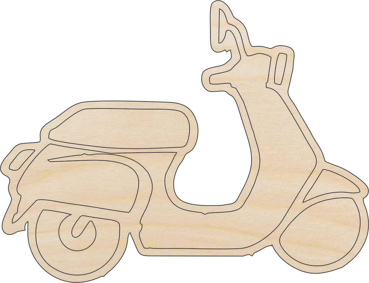 Car Scooter - Laser Cut Out Unfinished Wood Craft Shape CAR89 Car Scooter - Laser Cut Out Unfinished Wood Craft Shape CAR89