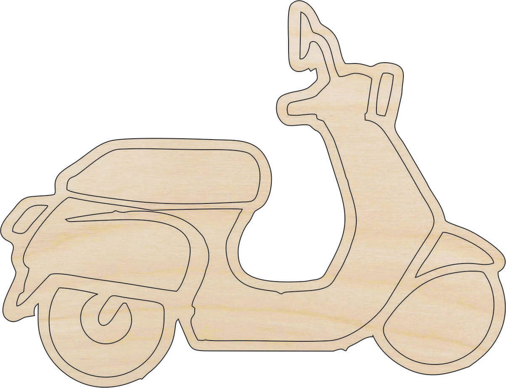 Car Scooter - Laser Cut Out Unfinished Wood Craft Shape CAR89