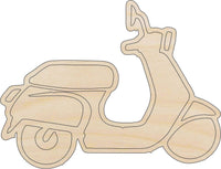 Scooter Wood Craft Shape - Laser Cut Baltic Birch Unfinished DIY Wood Art Supplies CAR89 - The Wood Shape Store