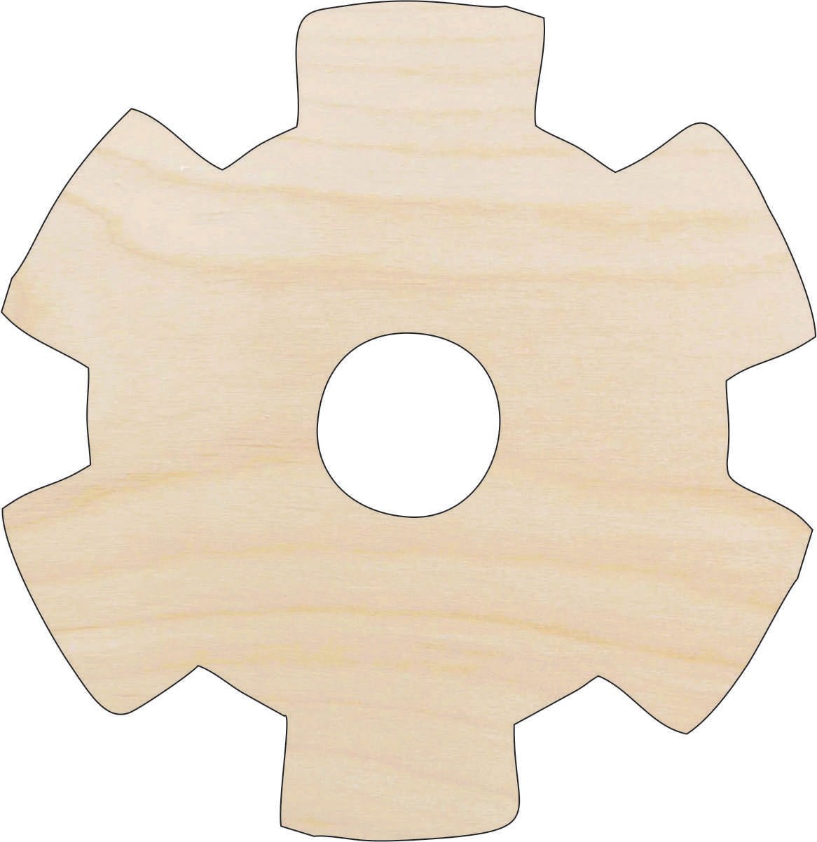 Car Gear Wood Craft Shape - Laser Cut Baltic Birch Unfinished DIY Wood Art Supplies CAR91 - The Wood Shape Store