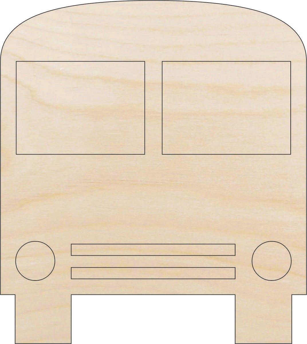 Schoolbus Wood Craft Shape - Laser Cut Baltic Birch Unfinished DIY Wood Art Supplies CAR9 - The Wood Shape Store