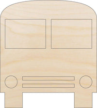 Schoolbus Wood Craft Shape - Laser Cut Baltic Birch Unfinished DIY Wood Art Supplies CAR9 - The Wood Shape Store