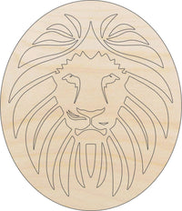 Lion Wood Craft Shape - Laser Cut Baltic Birch Unfinished DIY Wood Art Supplies CAT168 - The Wood Shape Store