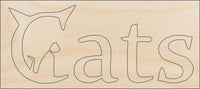 Cats Sign Wood Craft Shape - Laser Cut Baltic Birch Unfinished DIY Wood Art Supplies CAT16 - The Wood Shape Store