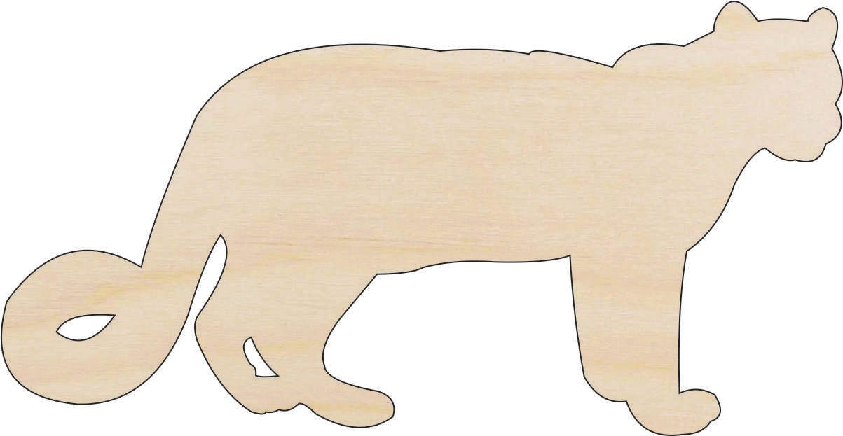 Leopard Wood Craft Shape - Laser Cut Baltic Birch Unfinished DIY Wood Art Supplies CAT170 - The Wood Shape Store