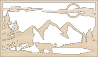 Cat SceneWood Craft Shape - Laser Cut Baltic Birch Unfinished DIY Wood Art Supplies CAT175 - The Wood Shape Store