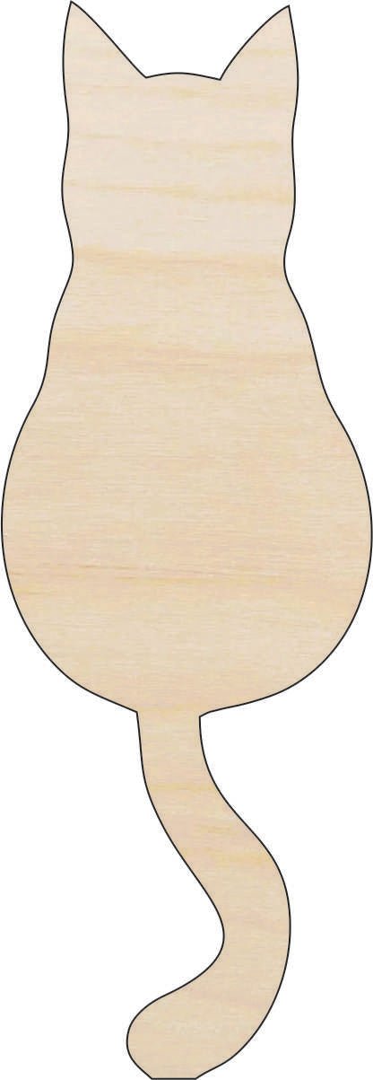 Cat Wood Craft Shape - Laser Cut Baltic Birch Unfinished DIY Wood Art Supplies CAT191 - The Wood Shape Store