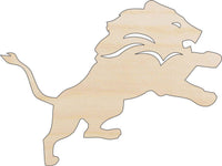 Lion Wood Craft Shape - Laser Cut Baltic Birch Unfinished DIY Wood Art Supplies CAT197 - The Wood Shape Store