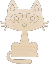 Cat Wood Craft Shape - Laser Cut Baltic Birch Unfinished DIY Wood Art Supplies CAT198 - The Wood Shape Store