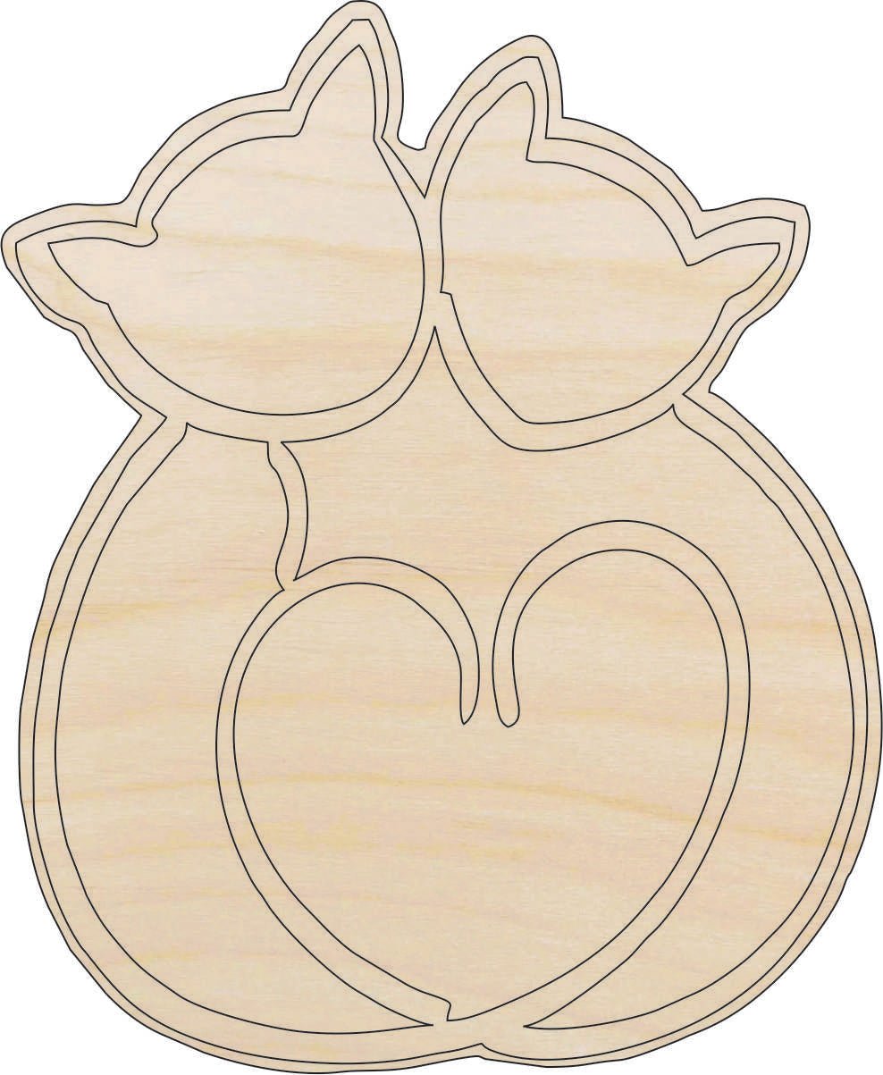 Cat Wood Craft Shape - Laser Cut Baltic Birch Unfinished DIY Wood Art Supplies CAT199 - The Wood Shape Store