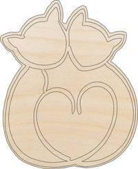 Cat Wood Craft Shape - Laser Cut Baltic Birch Unfinished DIY Wood Art Supplies CAT199 - The Wood Shape Store