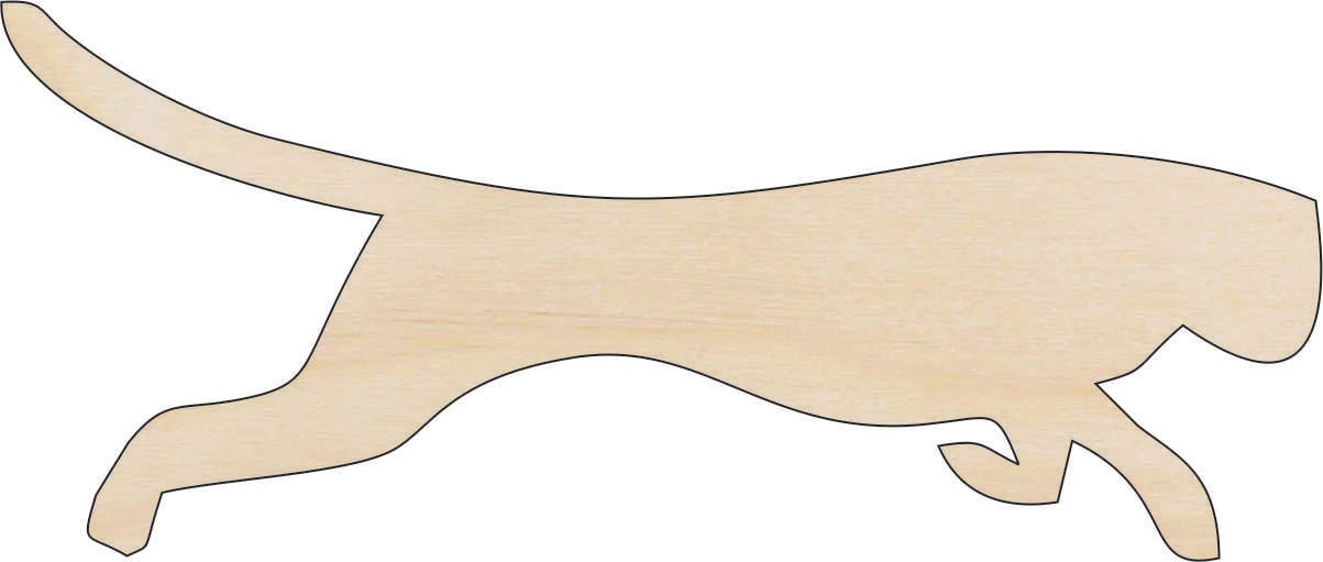 Cheetah Wood Craft Shape - Laser Cut Baltic Birch Unfinished DIY Wood Art Supplies CAT29 - The Wood Shape Store