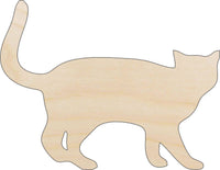 Cat Wood Craft Shape - Laser Cut Baltic Birch Unfinished DIY Wood Art Supplies CAT32 - The Wood Shape Store