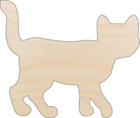 Cat Wood Craft Shape - Laser Cut Baltic Birch Unfinished DIY Wood Art Supplies CAT36 - The Wood Shape Store