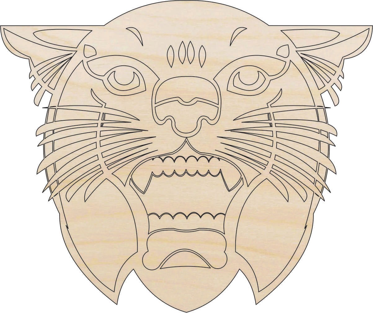 Cat Wood Craft Shape - Laser Cut Baltic Birch Unfinished DIY Wood Art Supplies CAT3 - The Wood Shape Store