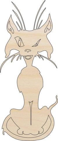 Cat Wood Craft Shape - Laser Cut Baltic Birch Unfinished DIY Wood Art Supplies CAT45 - The Wood Shape Store