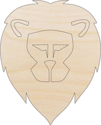 Lion Wood Craft Shape - Laser Cut Baltic Birch Unfinished DIY Wood Art Supplies CAT53 - The Wood Shape Store
