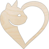 Cat Wood Craft Shape - Laser Cut Baltic Birch Unfinished DIY Wood Art Supplies CAT60 - The Wood Shape Store