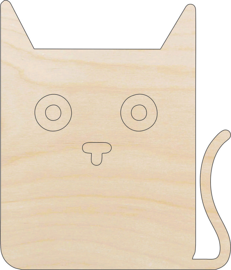 Cat - Laser Cut Out Unfinished Wood Craft Shape CAT62