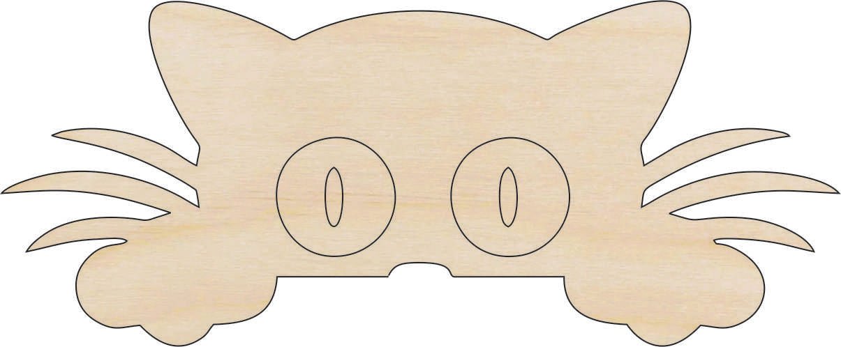 Cat Wood Craft Shape - Laser Cut Baltic Birch Unfinished DIY Wood Art Supplies CAT63 - The Wood Shape Store