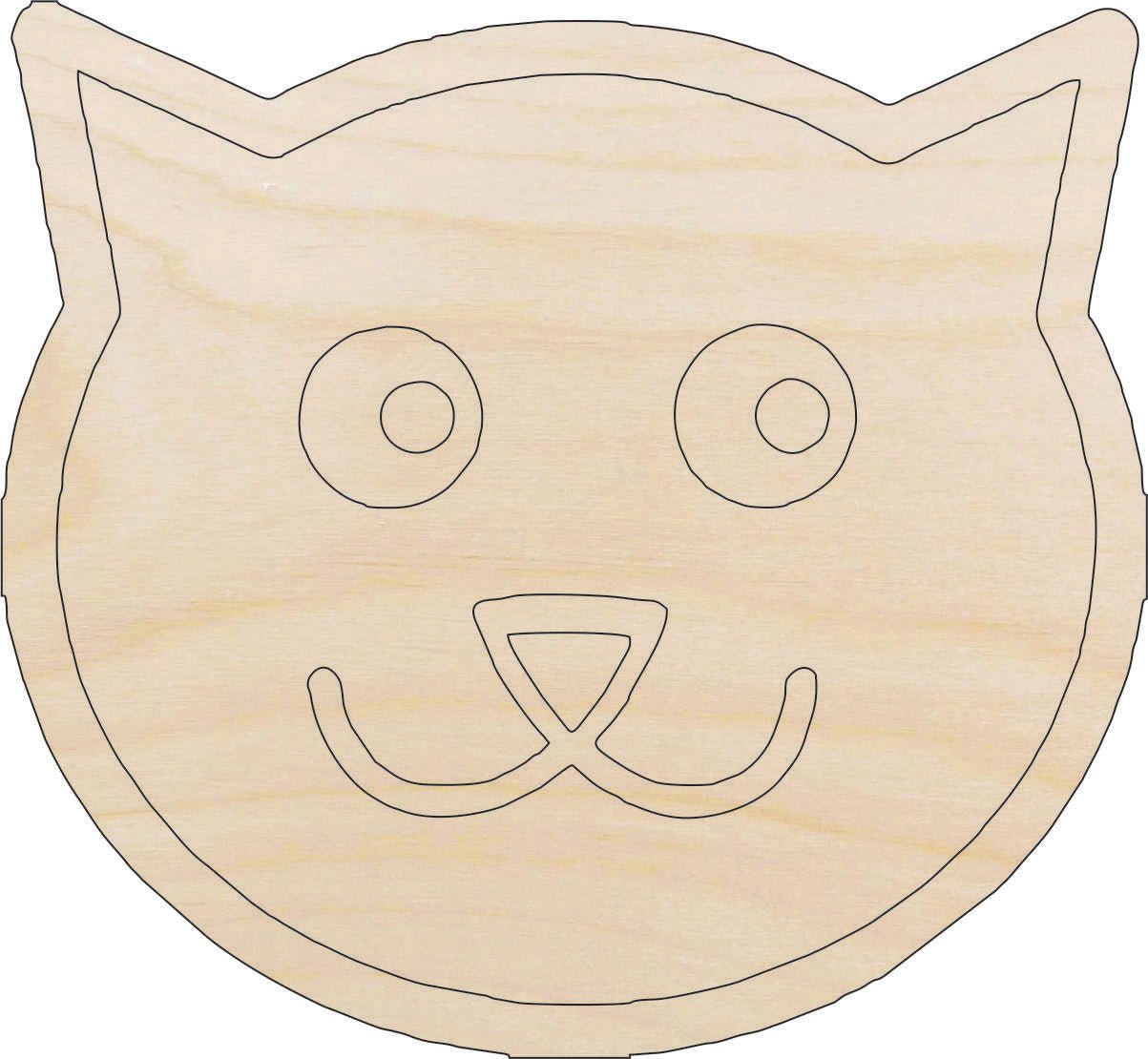 Cat Wood Craft Shape - Laser Cut Baltic Birch Unfinished DIY Wood Art Supplies CAT9 - The Wood Shape Store